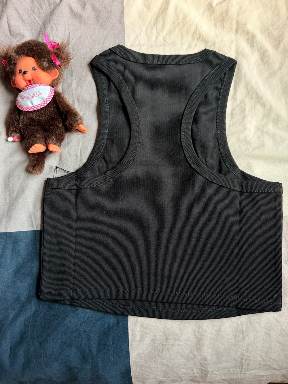 ALO Yoga women Black Ribbed Tank Top brand new with tag, size L #aloyoga - Picture 3 of 5